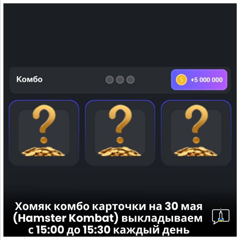 Новые комбо карты hamster kombat