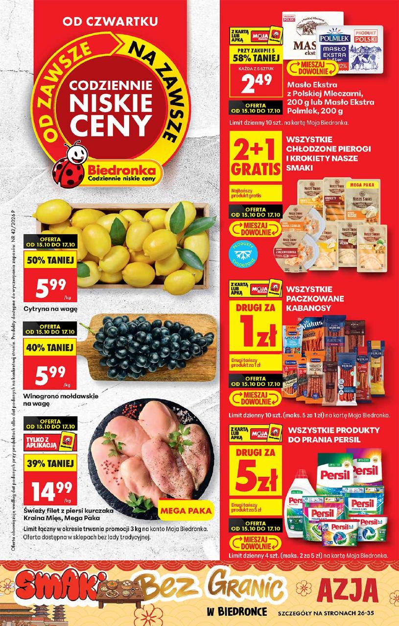 Gazetka Biedronka 15.10-21.10